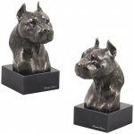 American Staffordshire Terrier, Amstaff I - Dog statue, bust on stone base, sculpture, trophy for dog show by Art-Dog brand