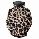 Meeste s&uuml;gisene leopardprintide seeria 3D digitaalprintimine Pullover Hoodie Moodsad dressipluus Mees L