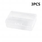 Plastkaartide hoiukarp Kodutarvikud Tolmukindel kaanega Minikarp ristk&uuml;lik Praktiline hoiukarp Kaartide M&uuml;ntide sorteerimine 3PCS