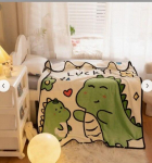 1 TK Multikakujundusega Dinosaurusmustriga Tekk Suvine Uinak Beebitekk Pehme ja Mugav Kangas Konditsioneertekk 100*104CM