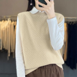 Naiste ka&scaron;miirvest Qinghe ka&scaron;miir 30% ka&scaron;miir 70% vill Naiste s&uuml;gis-talvine ka&scaron;miirvest pehme ja soe XL tumepruun v&auml;rv