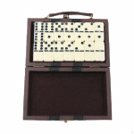 Double Six Dominoes Set Classic Board Game 28 in Portable Case Fun and Engaging Table