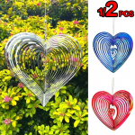 1/2tk Beating Heart Wind Spinner ABS Wind Catcher Love Wind Chime P&ouml;&ouml;rlev lindu t&otilde;rjuv tuulekella rippkaunistus 6 v&auml;rvi 1 pc lilla