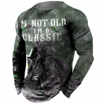 Vintage meeste pikkade varrukatega T-s&auml;rk 3D Retro Mootorratta &uuml;lisuured T-s&auml;rgid Pusa jaoks Biker Racing Top T-s&auml;rk meeste r&otilde;ivad 2XL