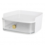 &Uuml;hev&auml;rvilise hoiustamine Mugav l&auml;bipaistev ja n&auml;htav sujuvalt t&otilde;mbav hoiustamiskorraldaja hoiukonteiner valge