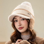 S&uuml;gis- ja talvine k&otilde;rvakaitse K&uuml;&uuml;likukarvadest silmkoeline m&uuml;ts M Silt Moodne ja mitmek&uuml;lgne villane palli- ja pl&uuml;&uuml;sist soe pullover m&uuml;ts One size must