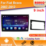 4G BT Fiat Bravo 2007-2012 jaoks Android Automeedia Raadiom&auml;ngija Autoradio Stereo Carplay Bluetooth Navigatsioon GPS 2din DVD 4 core 1GB+32GB carplay