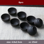 8 tk/komplekt Yixing k&auml;sitsi valmistatud lilla savi teetass Ehtne Dahongpao teekauss reisimiseks kaasaskantav Pu'er Master Cup Hiina Zisha teekomplekt