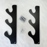 Seinakinnitus 3-astmeline m&otilde;&otilde;gaaluse tihedusega puitkiudplaat ilma riistvara kaunistuseta tugitarvikuteta samuraile m&otilde;eldud alusriiul must