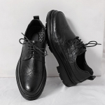 Uus Meeste Kleit Nahast kingad Luksuslik mood Peigmehe pulmakingad Meeste Inglismaa stiilis Derby kingad pluss suurus 38-46 38 must