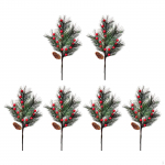 6 Pieces Christmas Berries Picks Floral 40 cm Decorative for Xmas Tree Wreath