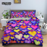 Punane Roosi Lilleline Tekikott Armastuse S&uuml;dame Voodipesukomplekt Mikrokiust Romantiline Tekikate Queen King Paari Pulma Valentini Dekoratsioon EU single(135x200cm)