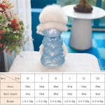 Uusimad Pandlaga talvised koerakassi sulejoped, soe paks lemmikloomakasukas v&auml;ikestele koertele Malta puudli kutsika riided maskotid riided XS-suit 1-1.5kg sinine