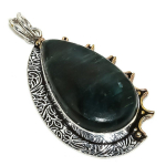 Labradorite Handmade Two Tone 925 Sterling Silver Pendant 2.13 t4b26