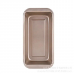 Ristk&uuml;likukujuline leivavorm kaanega, k&uuml;psetusvormiga, mittenakkuva r&ouml;stsaia r&ouml;stsaia kaanega kuldne alumiiniumist terasest leivavorm