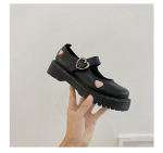 Roosad s&uuml;damikud lapitehnika naiste Lolita kingad Briti stiilis mood E t&uuml;druk Mary Janes S&uuml;gis PU pandla platvorm Zapatillas Mujer 35 matt must v&auml;rv