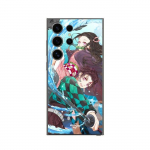 Coque - Maniacase - Samsung Galaxy S25 Ultra - Souple - Noir - Demon Slayer