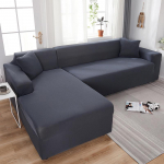 Nordic Chaise Longue elastne diivani kate &ndash; universaalne kogu hooaja padjakatte komplekt three people 190-230cm tumehall v&auml;rv