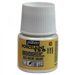 Peinture sur Porcelaine - P&eacute;b&eacute;o - Ivoire - 150&deg;C - 45 ml - R&eacute;sistante au lave-vaisselle valge