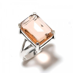 Natural Morganite Gemstone Handmade 925 Sterling Silver Gift Ring Size 6 c1f91