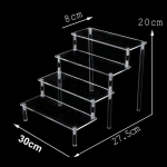 1-5 korrust l&auml;bipaistev akr&uuml;&uuml;lvitriin, p&uuml;stikud, riiulid, l&auml;bipaistvad popfiguurid Cupcake magustoidu parf&uuml;&uuml;mi nuku korraldaja