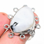 Rainbow Moonstone Handmade 925 Sterling Silver Jewelry Ring Size 8 m5w35