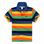 Laste Euroopa ja Ameerika stiilis puuvillane triibuline polo T-s&auml;rk &ndash; kevad/suvi, sobib lastele ja teismelistele. Size 12, Height 120 cm