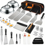 34 tk / 8 tk Plaadipanni tarvikute komplekt, Lame &uuml;laosaga grilli tarvikute komplekt, Grilli spaatli komplekt eriti suure spaatliga, Spaatel v&auml;ligrillimiseks 35pcs