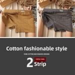 Meeste ruudulised puuvillased bokserid: Mugav, lai ja hingav aluspesu L (recommended 90-115 jin)