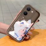 Pehme silikoonist ruudukujulise redeli mustriga telefoni&uuml;mbris, t&auml;ielikult kattev, kaamera p&otilde;rutuskindel kaitse, kummist &uuml;mbris Vivole Vivo V21S 5G valge