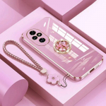 OPPO Find X3 Lite &uuml;mbris Oppo Find X3 Lite telefoni&uuml;mbris oppo reno5 CPH2145 Luxury Square Plating P&otilde;rutuskindel silikoonist tagakaas OPPO Reno5&Case & Strap