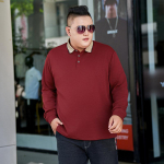 Pikkade varrukatega T-s&auml;rk Polo Shirt Meeste alus fliisist T-s&auml;rgi &uuml;laosaga 9XL