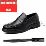 2025Klassikalised Meeste Lift-Loafers S&otilde;idujalatsid Mokassiinid Meeste Pehmed ja Mugavad N&auml;htamatu K&otilde;rguse Suurendus 8cm Nahast Kingad 38