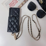Luksuslik nahast &uuml;mbris Samsung Galaxy Z Fold 5 4 3 Fold5 Fold4 Fold3 5G jaoks, crossbody paelaga, rahakoti ja kaardihoidjaga, telefonikott Galaxy Z Fold4