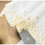 Moodsad Lihtsad K&auml;sitsi Valmistatud Helmestega Tikandiga L&auml;bipaistvad Kardinad Aknakate Magamistuba R&otilde;du Valmis T&uuml;llkardin 300*270cm