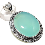 Aquamarine Handmade 925 Sterling Silver Jewelry Pendant 2.44 j9r06