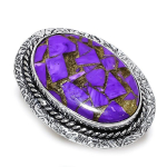 Copper Charoite Handmade 925 Sterling Silver Jewelry Ring Size 10 h3p32