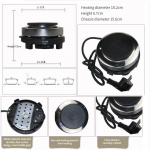 500W Kaasaskantav Pistikuga K&uuml;tteahi V&auml;ike Majapidamises Kasutatav Kuumutusplaat Mini Multifunktsionaalne K&uuml;tte Elektriline Pliit