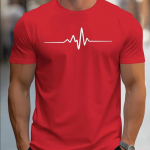 Uus Suvine Meeste Mood T-s&auml;rk Isiksus S&uuml;damel&ouml;&ouml;giga Tr&uuml;kitud Meeste T-s&auml;rk Top 4XL