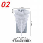 J&otilde;ulude silikoonist k&uuml;&uuml;nlavorm DIY Uus J&otilde;uluvana J&otilde;ulupuu Kips K&auml;sitsi valmistatud Seep Kook &Scaron;okolaadivormid Vaiku valmistamine heleroheline v&auml;rv