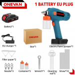 ONEVAN 100ML Elektriline pihustip&uuml;stol Juhtmeta v&auml;rvipihusti Laetav Auto M&ouml;&ouml;bel Terasest Elektrit&ouml;&ouml;riistad Makita 18V 21V Aku jaoks 1 Battery-EU