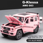 Uus 1:24 AMG G63 mudelauto tsingisulamist survevalatud mudel, tagasit&otilde;mmatav heli ja valgusega m&auml;nguauto, sobib lastele poiste kingituste kollektsiooni kaunistused hall