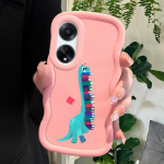 V&auml;rvitud muster Big Wave Edge pehme silikoon materjal Macaron telefoni &uuml;mbris p&otilde;rutuskindel kaitsev kummist &uuml;mbris OPPO Reno Realme jaoks OPPO A95 roosa