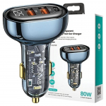 Usams Ład. Sam. 2Xusb+1Xusb-C 80Wfast Charge Niebieski/Blue Cc159Cc02 (Us-Cc159)