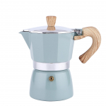 Alumiiniumist Itaalia Moka Espressokohvimasin Perkolaator Pliidi Peal Pott 150/300ML K&ouml;&ouml;gitarbed Pliidi Peal Kohvimasin Lake blue-300ml