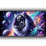 M&uuml;stiline Metsik Tiiger, L&otilde;vi, Leopard Suur 5D DIY Teemantmaal Ristpistes Pilved Maastik T&auml;ielik Mosaiik Teemanttikand Full Round 50x100CM