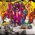 3D loov grafitiseina tapeet Lahe grafititapeet Magamistuba Elutuba Spordisaal Grafitiseina paber 200 cm(W) x 140 cm(H)