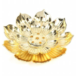 Kuldne viirukip&otilde;leti pulgahoidja Buddhism Lotus Line viirukiplaadi alustemplid 1pcs