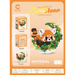 Mini Koer Kass panda pesukaru Armas Lemmikloom V&auml;ike Ehitusklotside Mudeli Seeria Kaunistused Lastem&auml;nguasi J&otilde;ulu S&uuml;nnip&auml;evakingitused Lastele original box