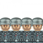 II maailmas&otilde;ja s&otilde;jav&auml;elased Saksa s&otilde;durite figuurid Kiiver Ehitusklotsid Armee Jalav&auml;gi S&otilde;dalane Laskur Soomus Kahur Vest Relvad Klotsid M&auml;nguasjad